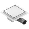Mexen Flat-Q M13 siphon de sol carré 12 x 12 cm, blanc - 1210012