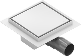 Mexen Flat-Q M13 siphon de sol carré 12 x 12 cm, blanc - 1210012