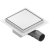 Mexen Flat-Q M13 siphon de sol carré 15 x 15 cm, blanc - 1210015