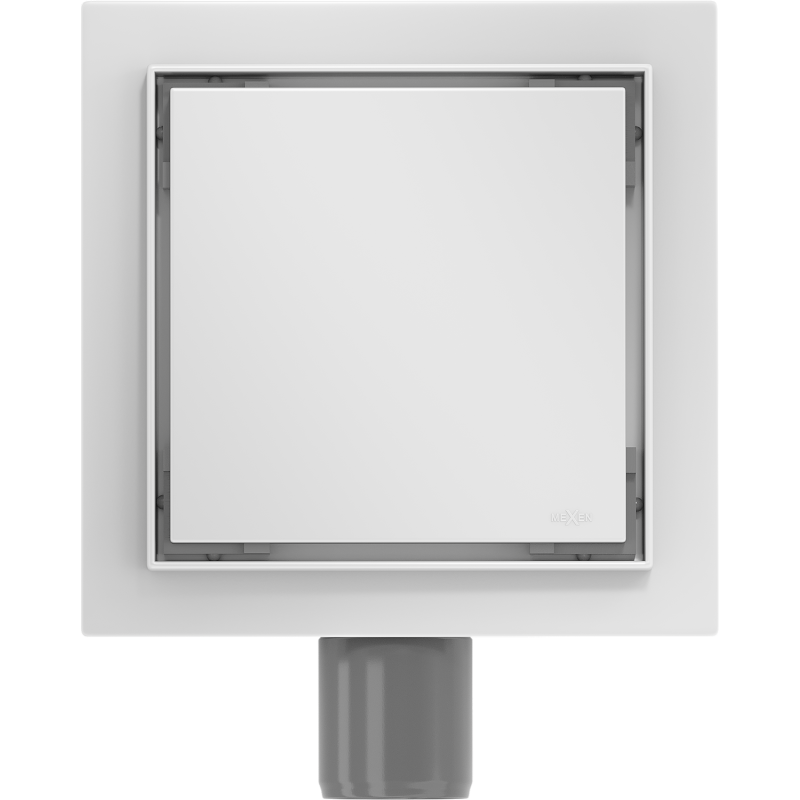 Mexen Flat-Q M13 siphon de sol carré 15 x 15 cm, blanc - 1210015