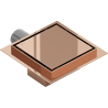 Mexen Flat-Q M13 siphon de sol carré 12 x 12 cm, or rose - 1610012