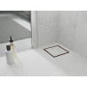 Mexen Flat-Q M13 siphon de sol carré 15 x 15 cm, or rose - 1610015