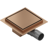 Mexen Flat-Q M13 caniveau de sol carré 12 x 12 cm, cuivre brossé - 1C10012