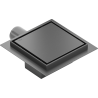 Mexen Flat-Q M13 caniveau de sol carré 12 x 12 cm, gris fusil brossé - 1E10012