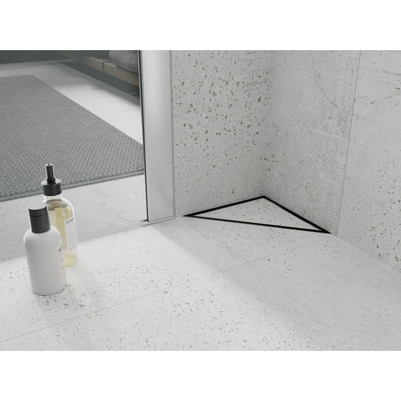 Mexen Flat-T M13 siphon de sol triangulaire 20 x 20 cm, noir - 1710320