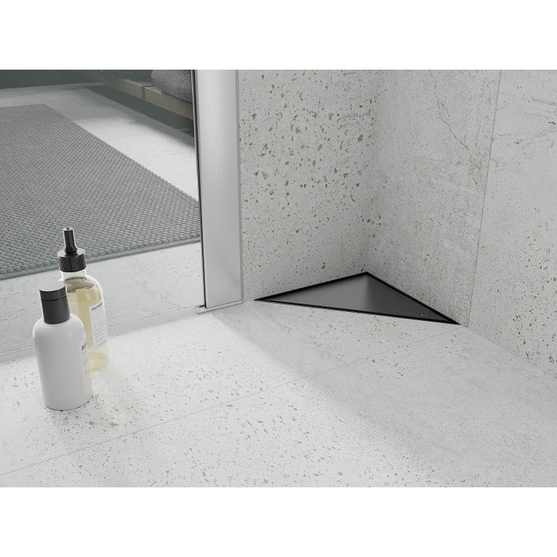 Mexen Flat-T M13 siphon de sol triangulaire 20 x 20 cm, noir - 1710320