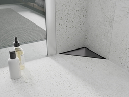 Mexen Flat-T M13 siphon de sol triangulaire 20 x 20 cm, noir - 1710320