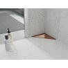 Mexen Flat-T M13 siphon mural triangulaire 20 x 20 cm, or rose - 1610320