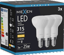 Mexen Nova 3x Ampoule LED E14, R50, 3W, Chaude - 3000K, 315 lm - L103-E14-0330-01x03