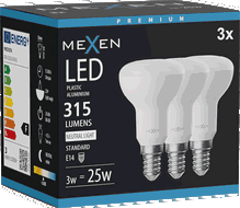 Mexen Nova 3x Ampoule LED E14, R50, 3W, Neutre - 4000K, 315 lm - L103-E14-0340-01x03