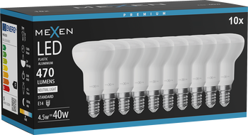 Mexen Nova 10x Ampoule LED E14, R50, 4,5W, Neutre - 4000K, 470 lm - L103-E14-0540-01x10
