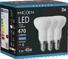 Mexen Nova 3x Ampoule LED E14, R50, 4,5W, Froid - 6500K, 470 lm - L103-E14-0565-01x03