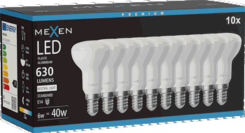 Mexen Nova 10x Ampoule LED E14, R50, 6W, Neutre - 4000K, 630 lm - L103-E14-0640-01x10