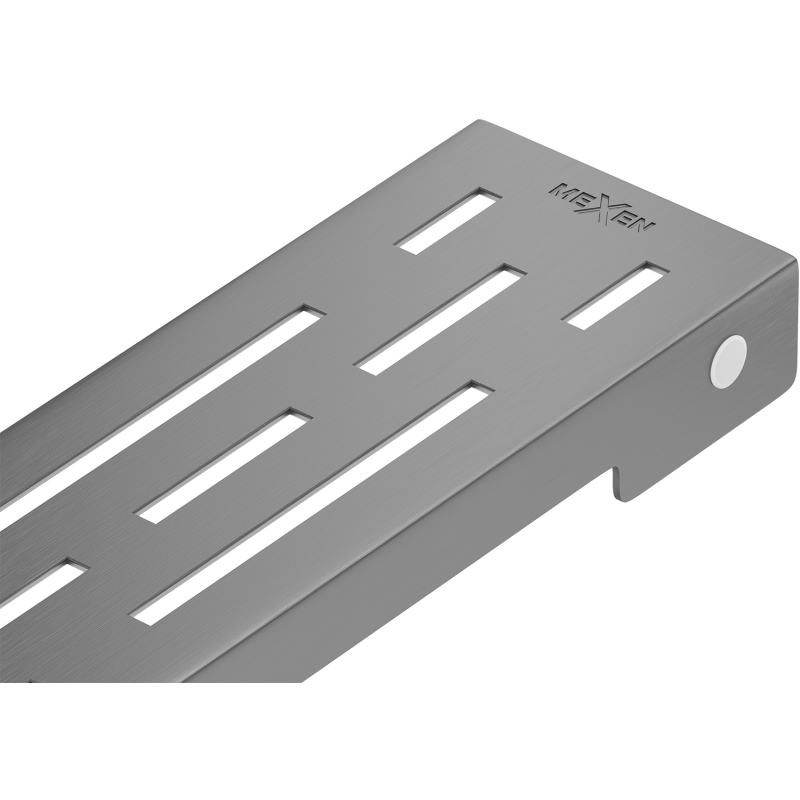 Mexen Flat M01 cache pour caniveau linéaire 90 cm, gris canon brossé - 1E20090