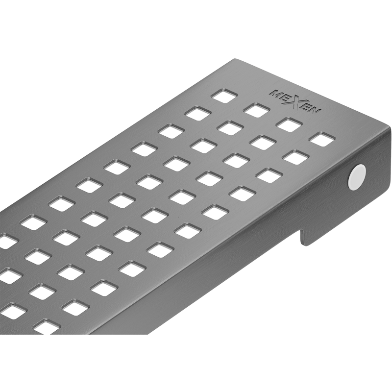 Mexen Flat M08 cache de caniveau linéaire 50 cm, gris acier brossé - 1E25050