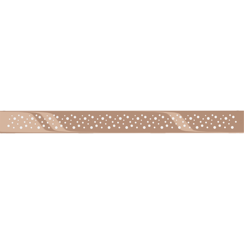 Mexen Flat M12 cache du drain linéaire 50 cm, or rose - 1621050