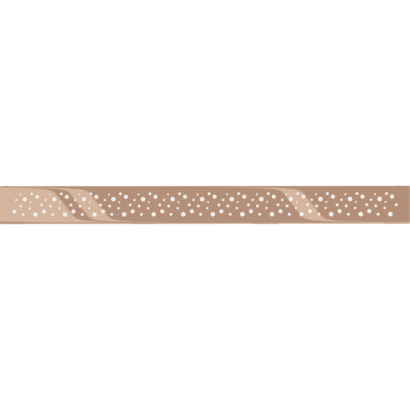 Mexen Flat M12 cache pour bonde linéaire 70 cm, or rose - 1621070