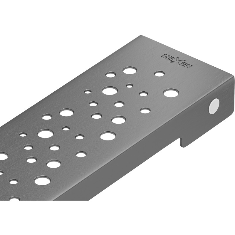 Mexen Flat Cache pour caniveau de douche M12 80 cm, gris acier brossé - 1E21080