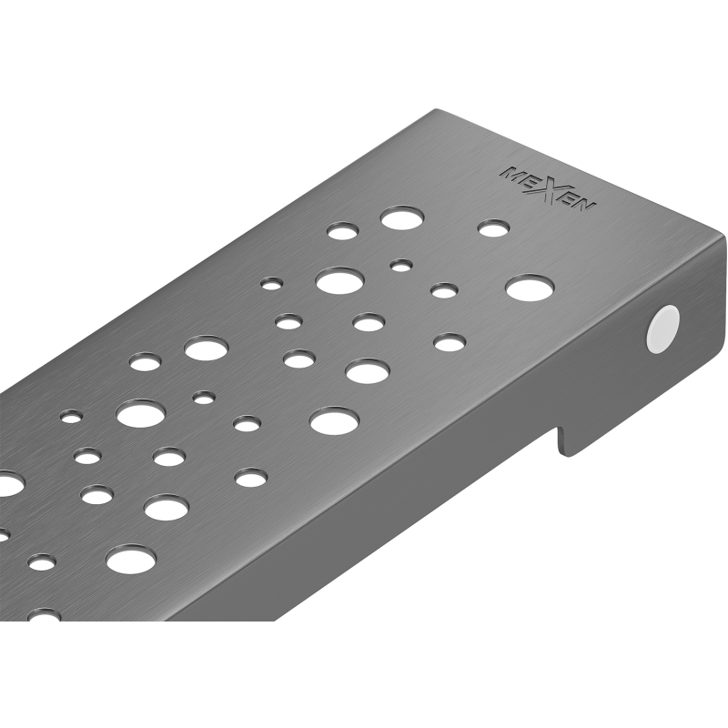 Mexen Flat M12 cache-ligne pour drain linéaire 100 cm, gris canon brossé - 1E21100
