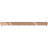 Mexen Flat M13 cache 2 en 1 pour siphon linéaire 50 cm, or rose - 1619050