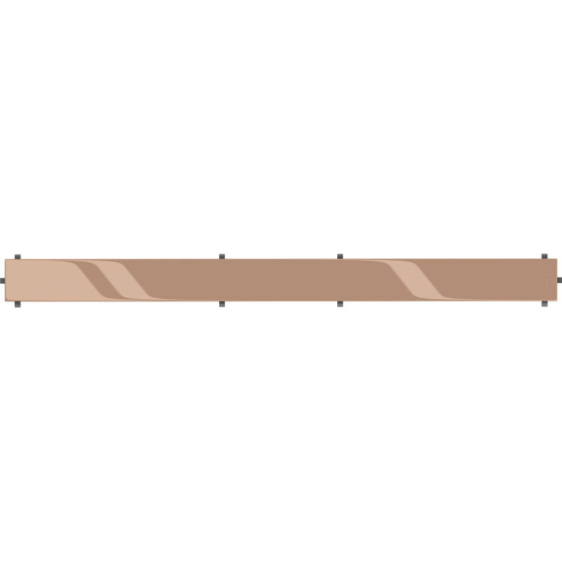 Mexen Flat M13 cache 2-en-1 pour drain linéaire 60 cm, or rose - 1619060
