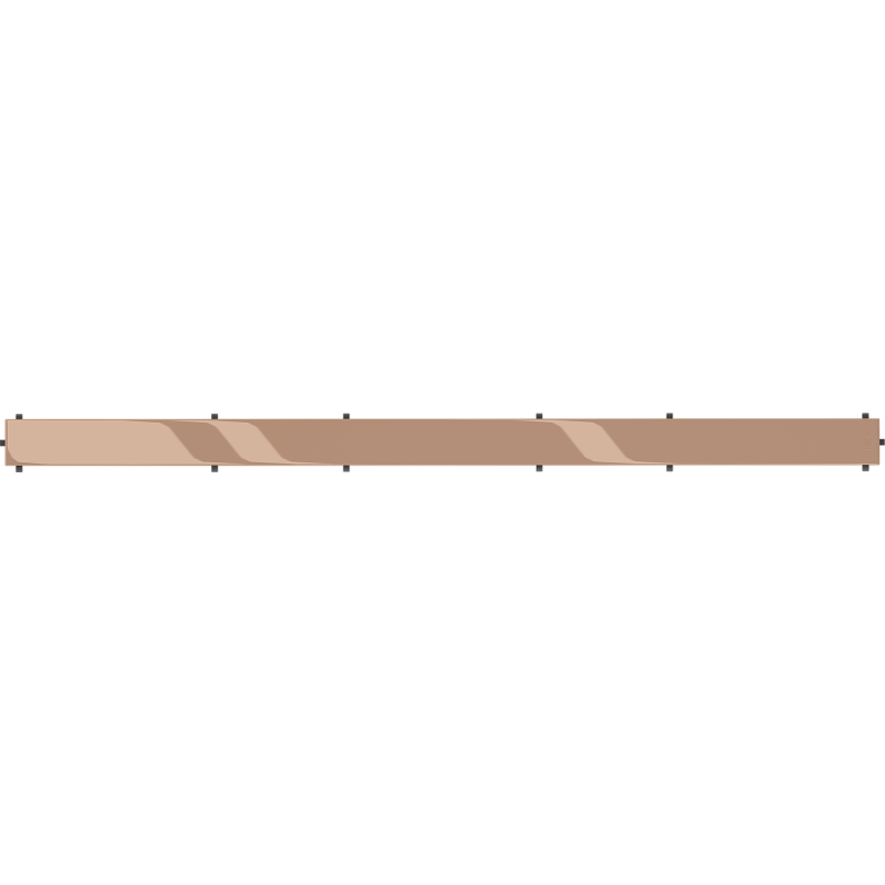 Mexen Flat M13 cache 2-en-1 pour écoulement linéaire 90 cm, or rose - 1619090