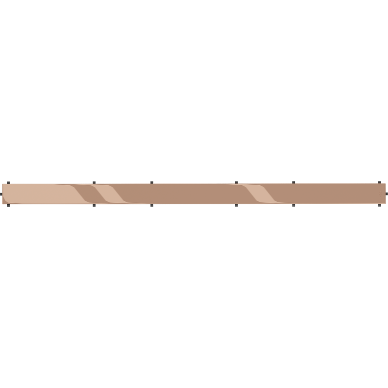 Mexen Flat M13 cache-couvercle 2 en 1 pour drain linéaire 100 cm, or rose - 1619100
