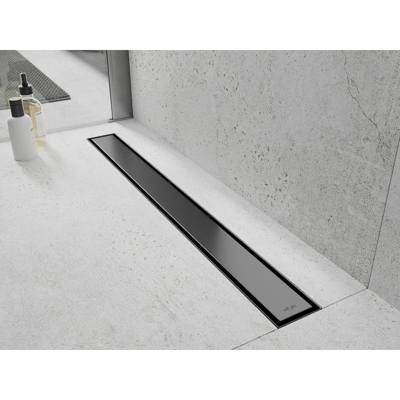 Mexen M13 Cache-plat 2-en-1 pour drain linéaire 70 cm, gris canon brossé - 1E19070
