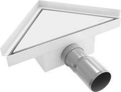 Mexen Flat-T M13 siphon de sol triangulaire 20 x 20 cm, blanc - 1210320