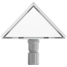 Mexen Flat-T M13 siphon de sol triangulaire 20 x 20 cm, blanc - 1210320