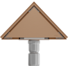Mexen Flat-T M13 receveur de sol triangulaire 20 x 20 cm, cuivre brossé - 1C10320
