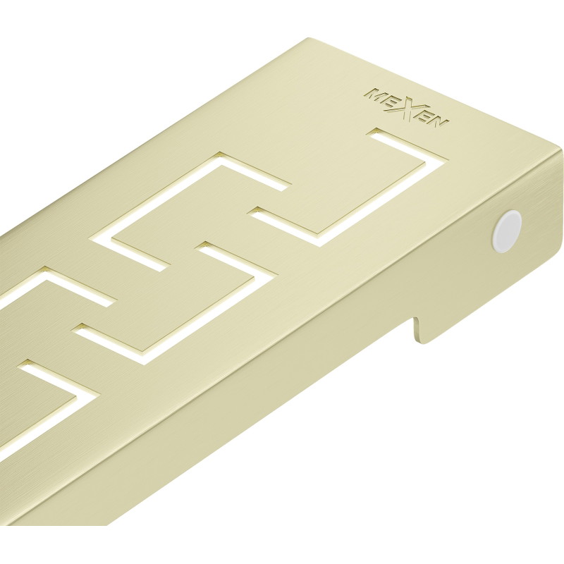 Mexen Flat Cache de drain linéaire M15, 70 cm, or brossé - 1A24070