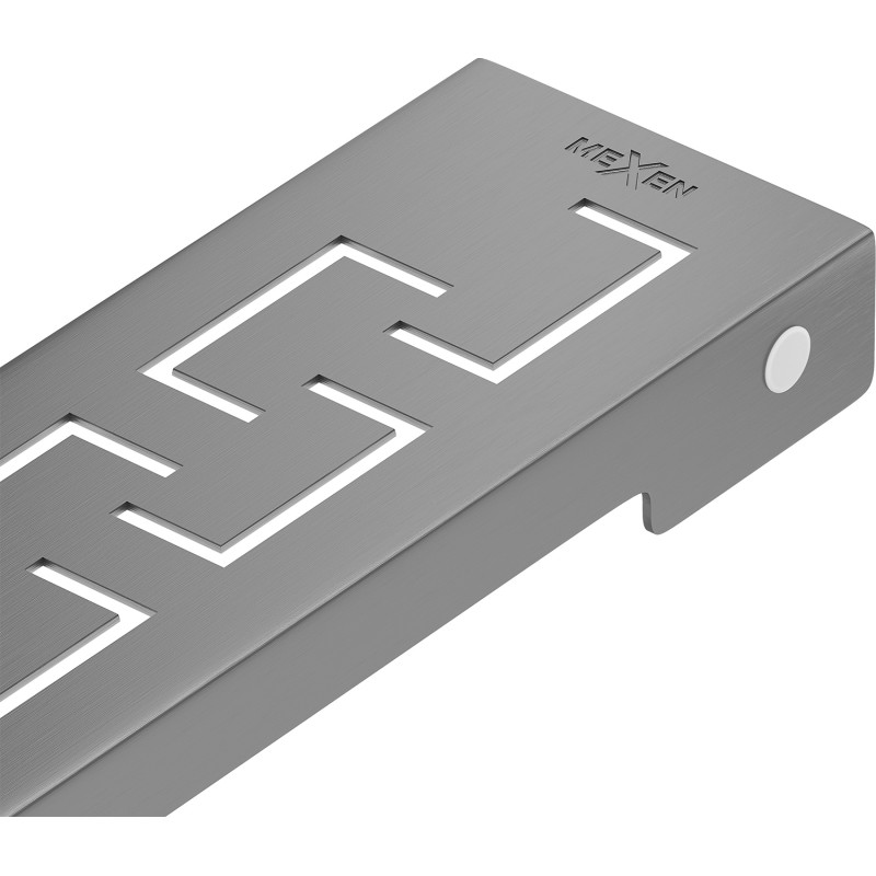 Mexen Flat M15 cache pour caniveau linéaire 90 cm, gris gun brossé - 1E24090