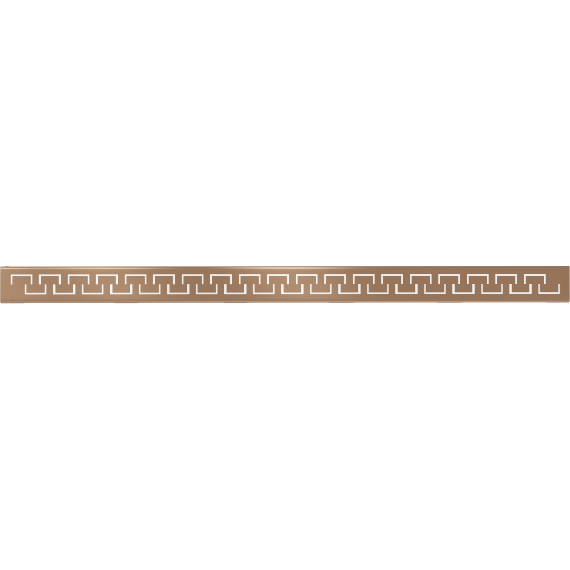 Mexen Flat M15 cache pour caniveau linéaire 80 cm, cuivre brossé - 1C24080