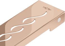 Mexen Flat M18 cache de drain linéaire 70 cm, or rose - 1623070