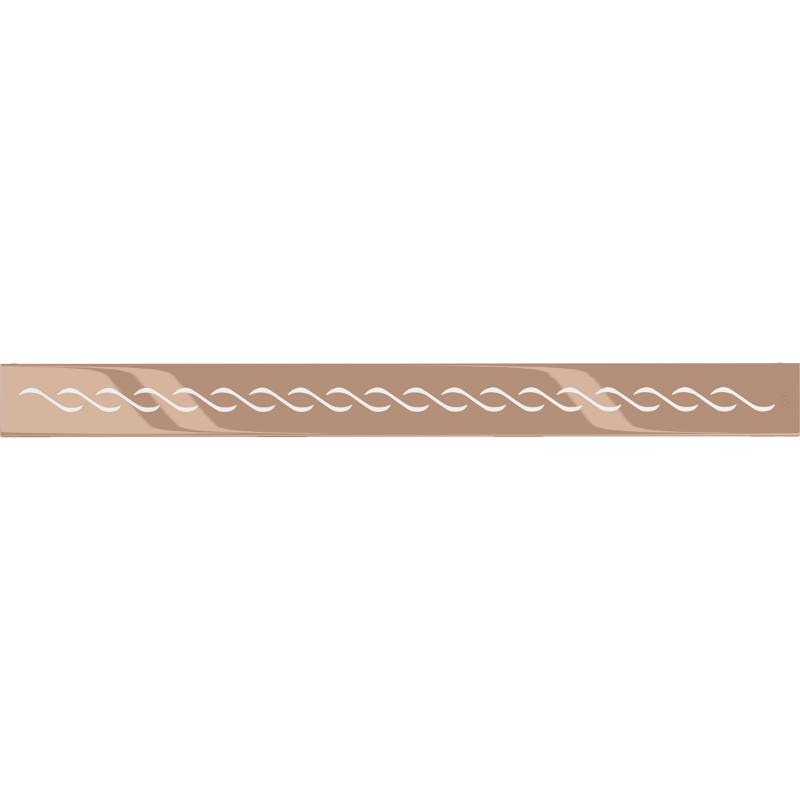 Mexen Flat M18 cache de drain linéaire 70 cm, or rose - 1623070