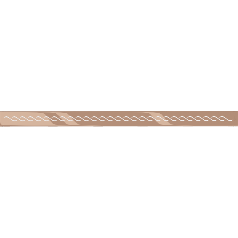 Mexen Flat M18 cache pour drain linéaire 80 cm, or rose - 1623080