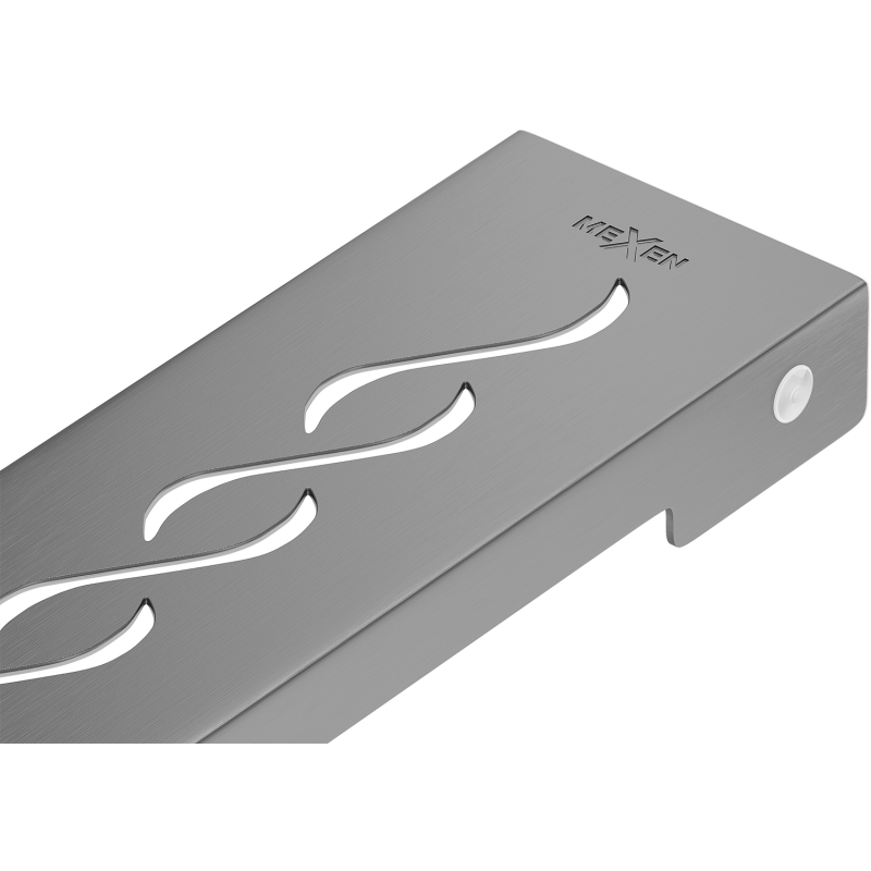 Mexen Flat M18 cache du drain linéaire 60 cm, gun gray brossé - 1E23060