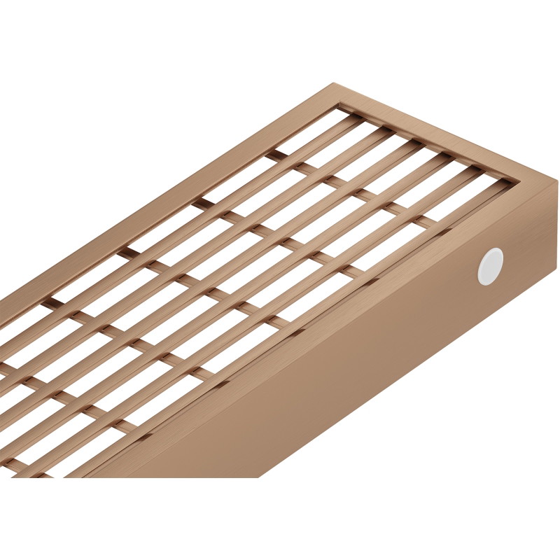 Mexen Flat M33 cache pour caniveau linéaire 100 cm, cuivre brossé - 1C33100