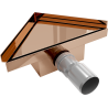Mexen Flat-T M13 siphon mural triangulaire 20 x 20 cm, or rose - 1610320