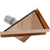 Mexen Flat-T M13 siphon mural triangulaire 20 x 20 cm, or rose - 1610320