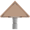 Mexen Flat-T M13 siphon mural triangulaire 20 x 20 cm, or rose - 1610320
