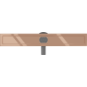 Mexen Flat 360° corps pour siphon linéaire rotatif 60 cm, or rose - 1640060
