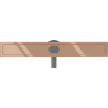 Mexen Flat 360° corps pour drain linéaire rotatif 70 cm, or rose - 1640070