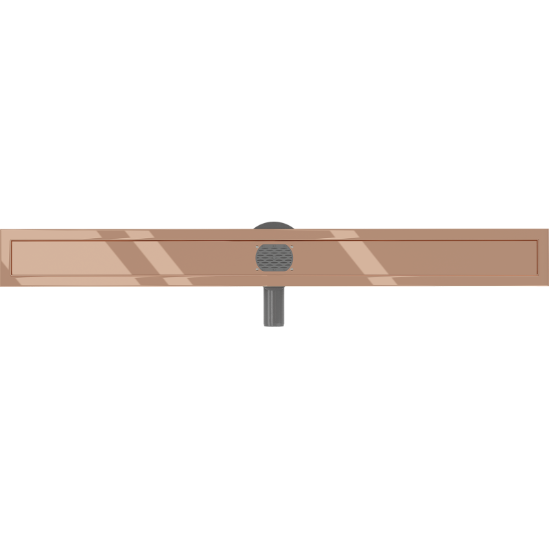 Mexen Flat 360° corps de caniveau linéaire pivotant 80 cm, or rose - 1640080
