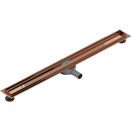 Mexen Flat 360° corps de caniveau linéaire pivotant 80 cm, or rose - 1640080