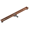 Mexen Flat 360° corps de caniveau linéaire pivotant 80 cm, or rose - 1640080
