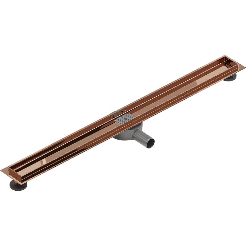 Mexen Flat 360° corps de drainage linéaire rotatif 80 cm, or rose - 1640090