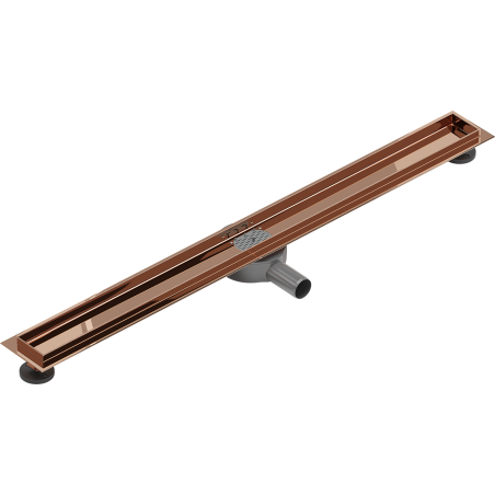 Mexen Flat 360° corps de drainage linéaire rotatif 80 cm, or rose - 1640090
