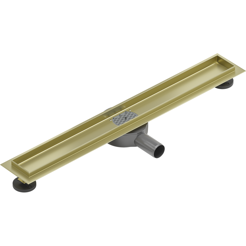 Mexen Flat 360° corps pour drain linéaire pivotant 60 cm, doré brossé - 1A40060